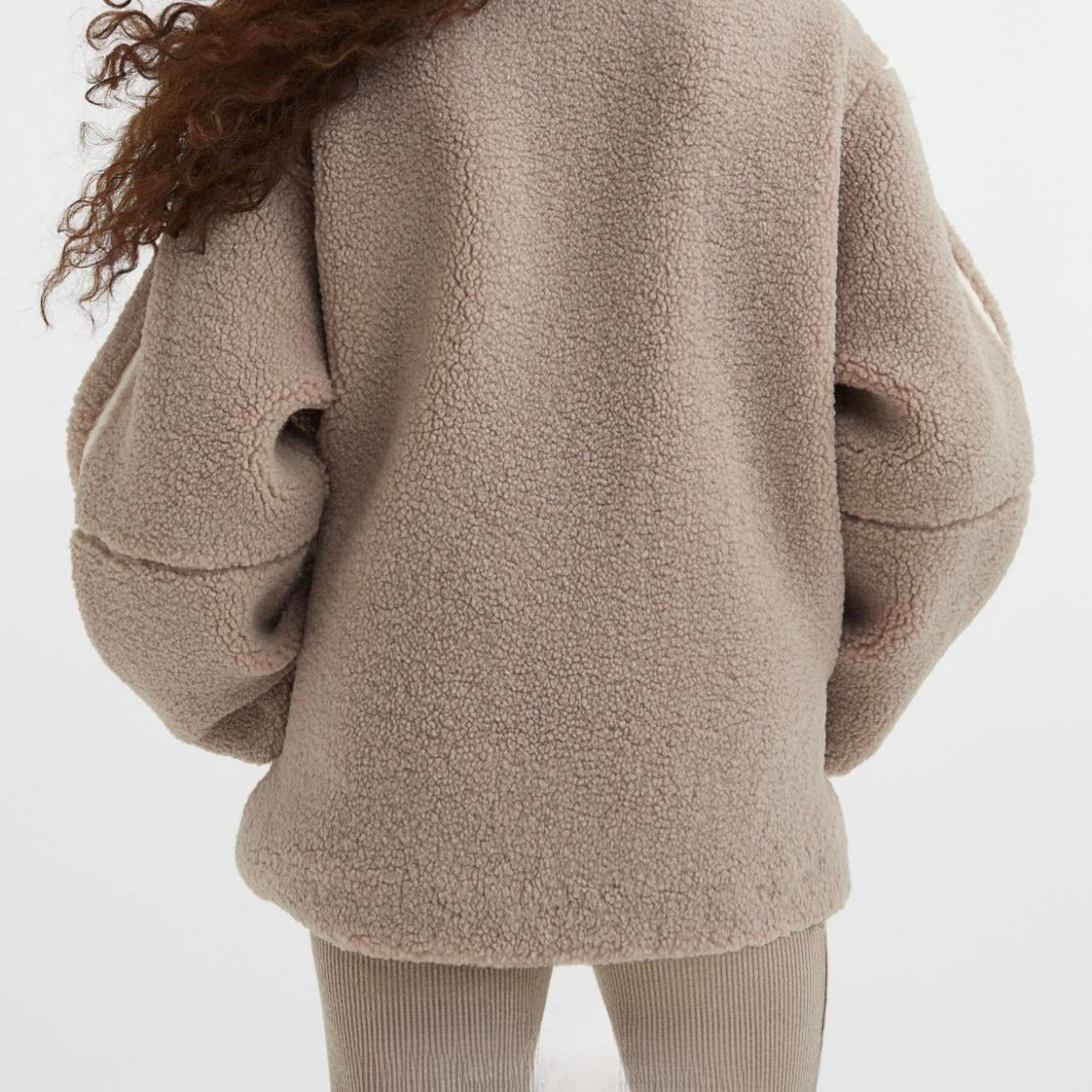 Teddy Fleece Jas Dames met Rits & Zijzakken