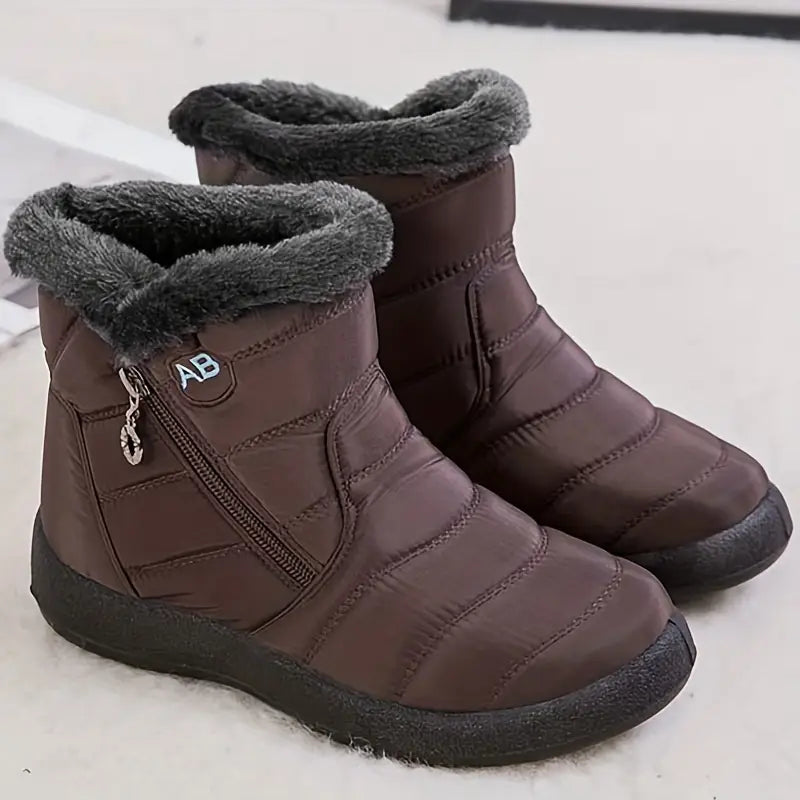 Dames Winter Enkellaarsjes Waterdicht Bont Voering Rits