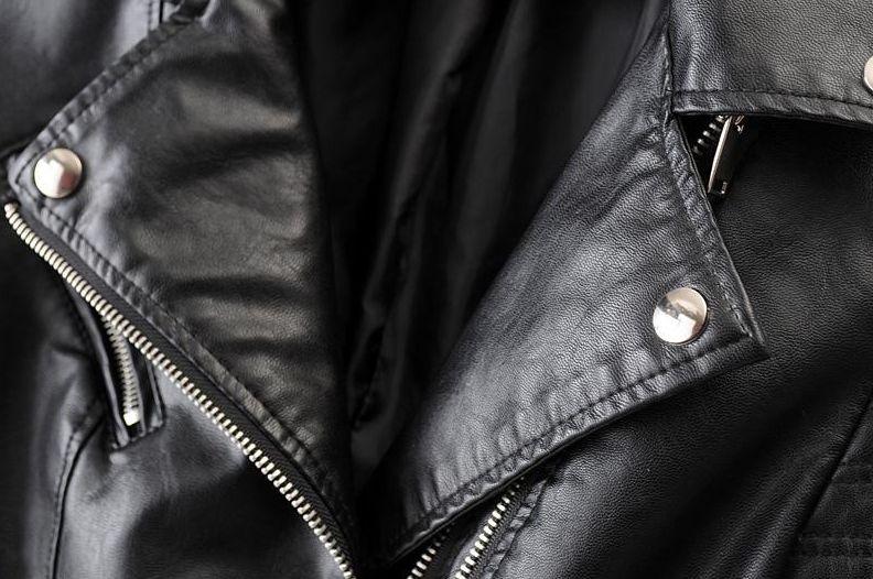 Zwart Leren Dames Jack Met Asymmetrische Rits