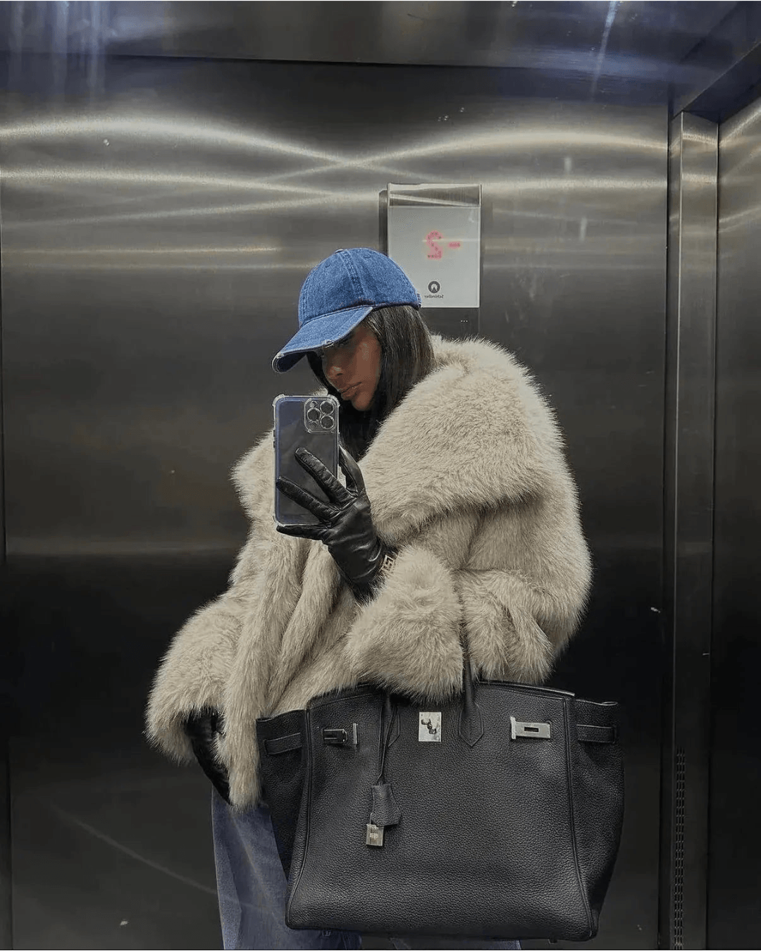 Warm Oversized Dames Faux Fur Winterjas Met Zakken