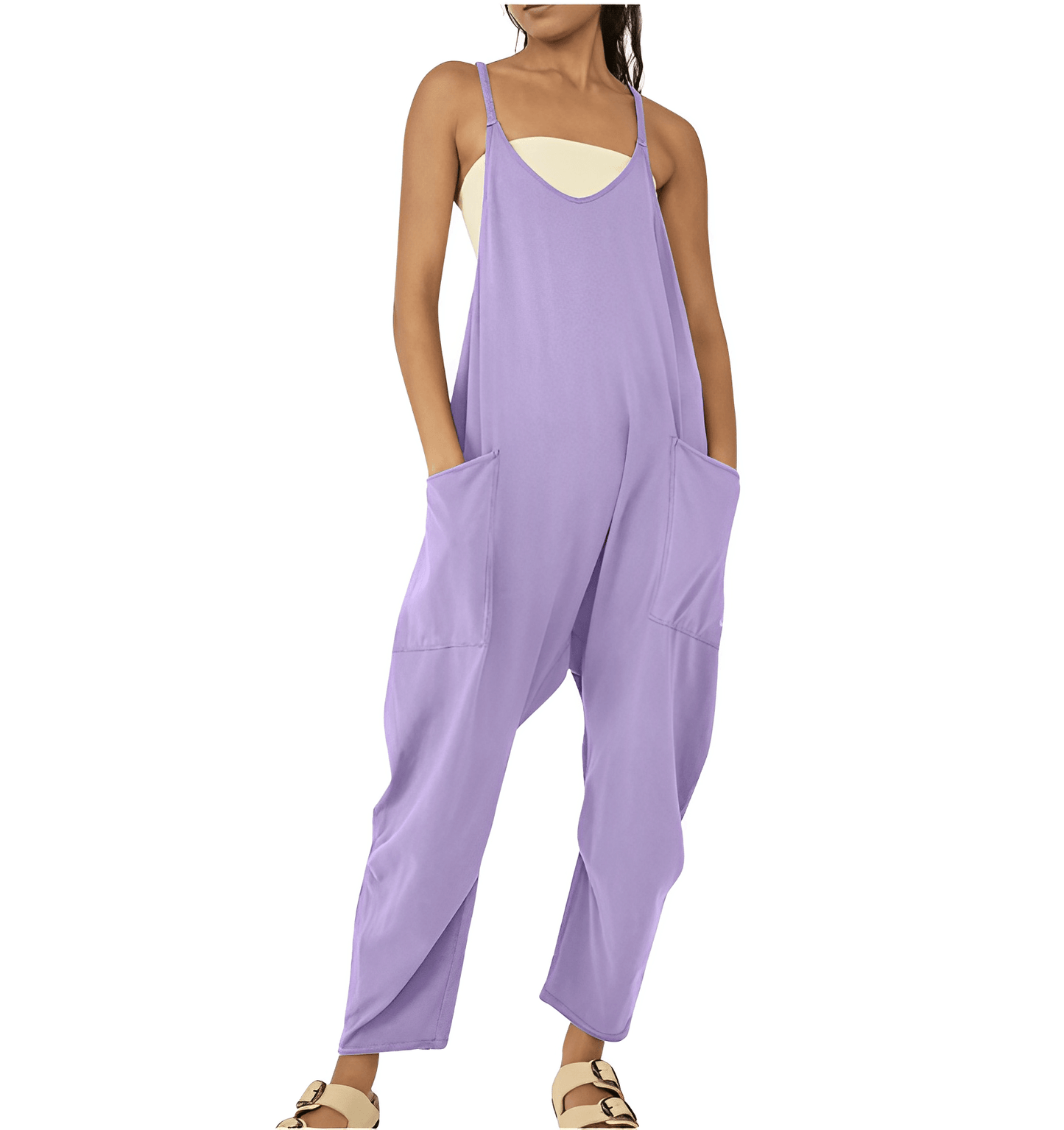 Ava - Loose Fit Jumpsuit met Spaghettibandjes voor Dames