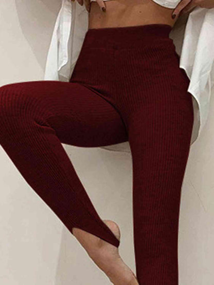 Clara - Comfortabele Rib Legging met Band onder de Voet voor Dames