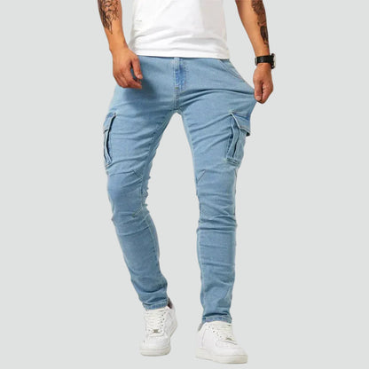 Heren Stretch Cargojeans Met Slim Fit En Utility Zakken