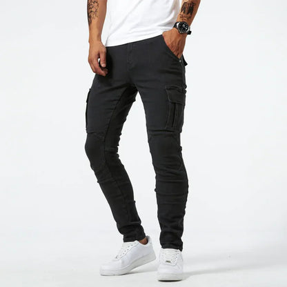 Heren Stretch Cargojeans Met Slim Fit En Utility Zakken