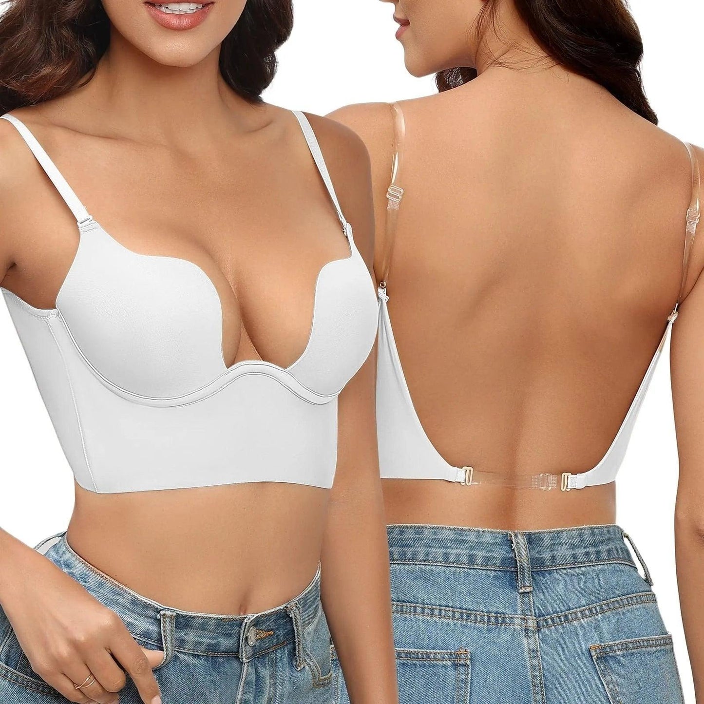 Adriana – Naadloze Backless BH met Diepe Halslijn