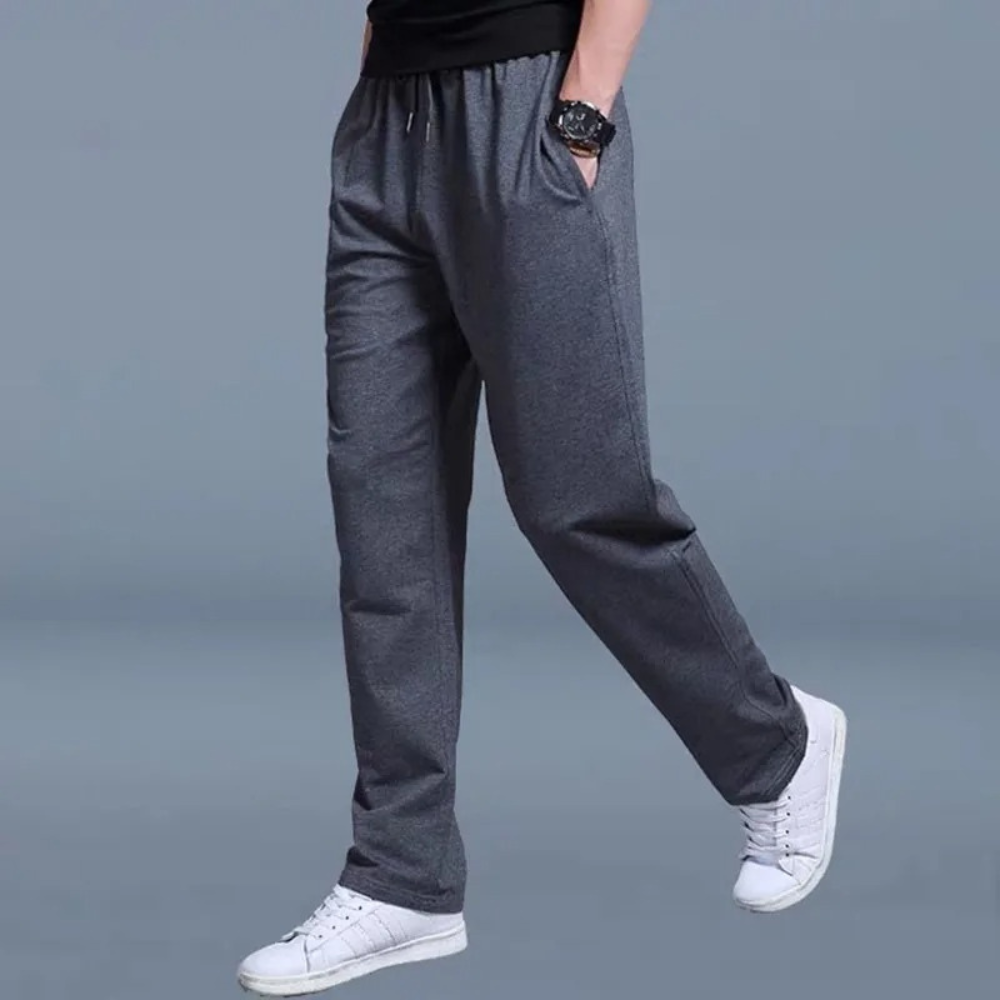 Heren Joggingbroek Met Elastische Taille En Rechte Pijp