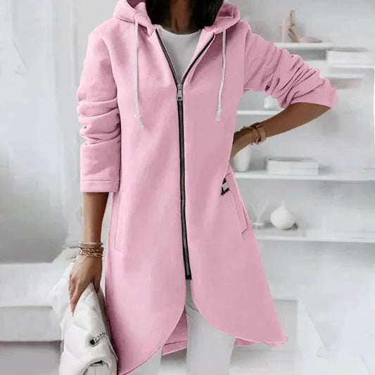 Lange Winter Dames Vest Met Ritssluiting