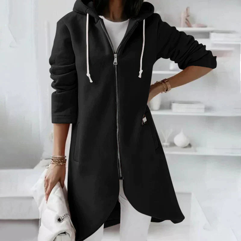 Lange Winter Dames Vest Met Ritssluiting