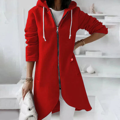 Lange Winter Dames Vest Met Ritssluiting