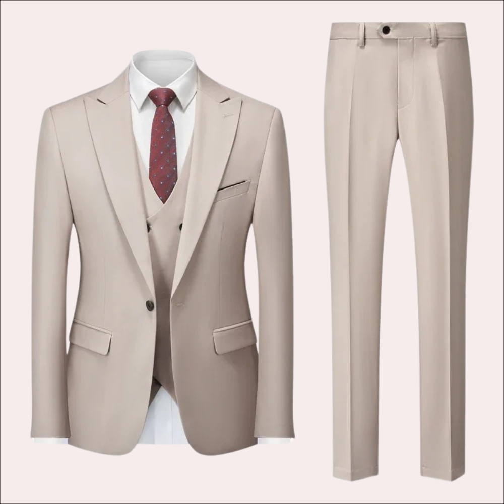 Blazer Set 3 delig Slim Fit met Gilet en Pantalon voor Heren