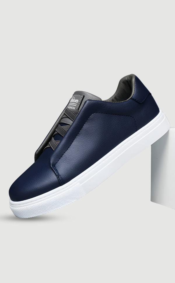 Heren Sneakers Met Instapdesign En Leerlook