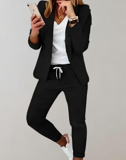 Eva - Geruit Damespak met Blazer en Broek