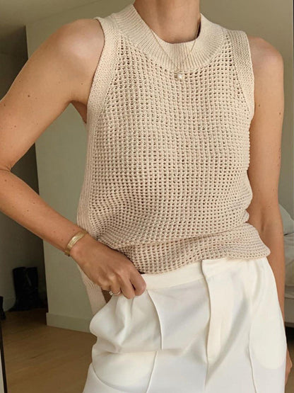 Adelaide - Gebreide holle tanktop voor dames