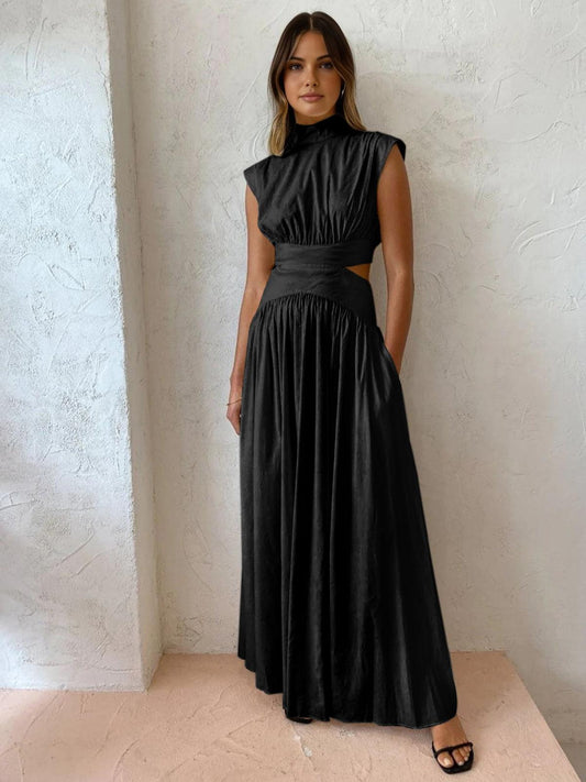 Chique A Lijn Vrouwen Cut Out Maxi Jurk