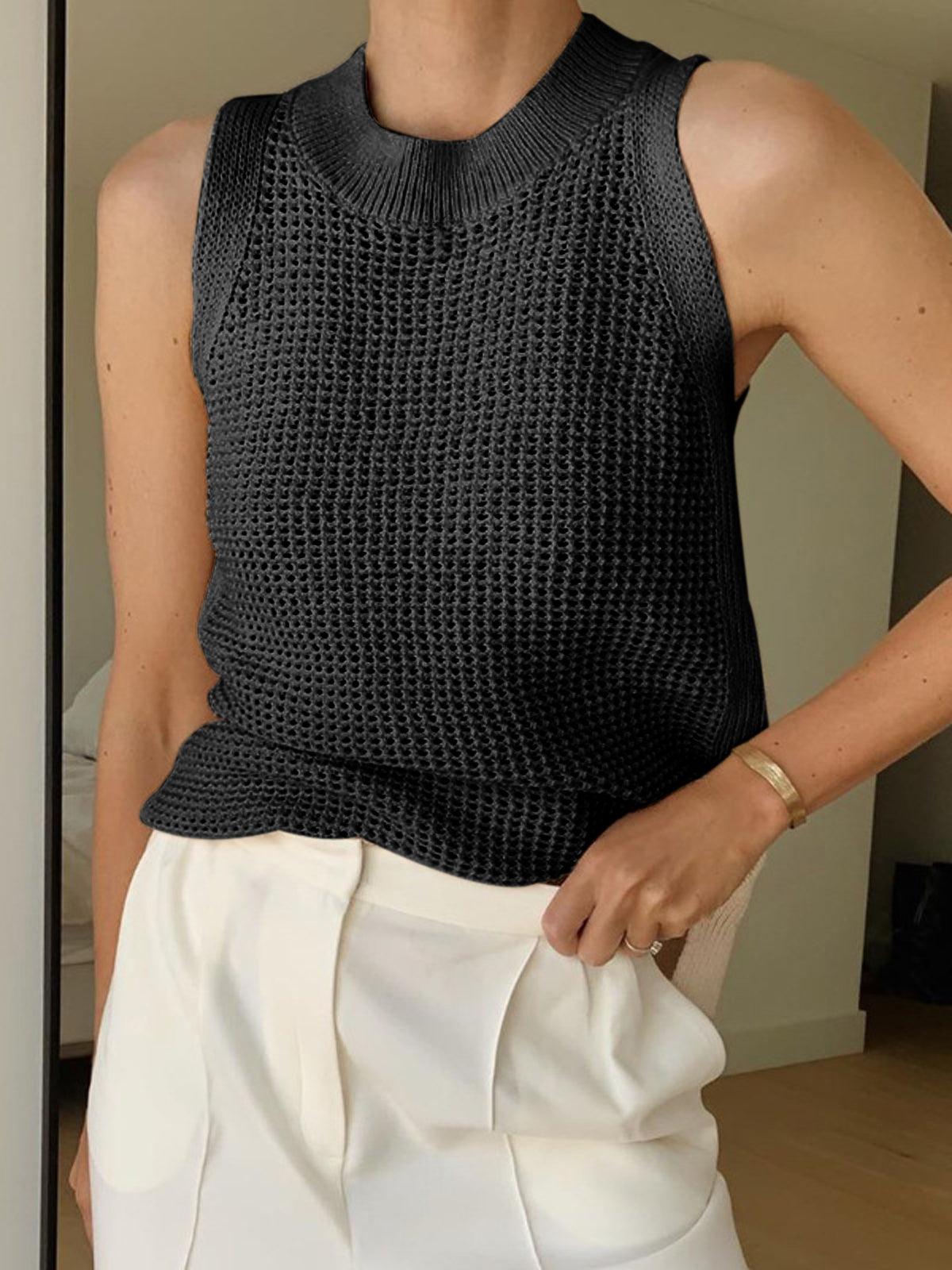 Adelaide - Gebreide holle tanktop voor dames