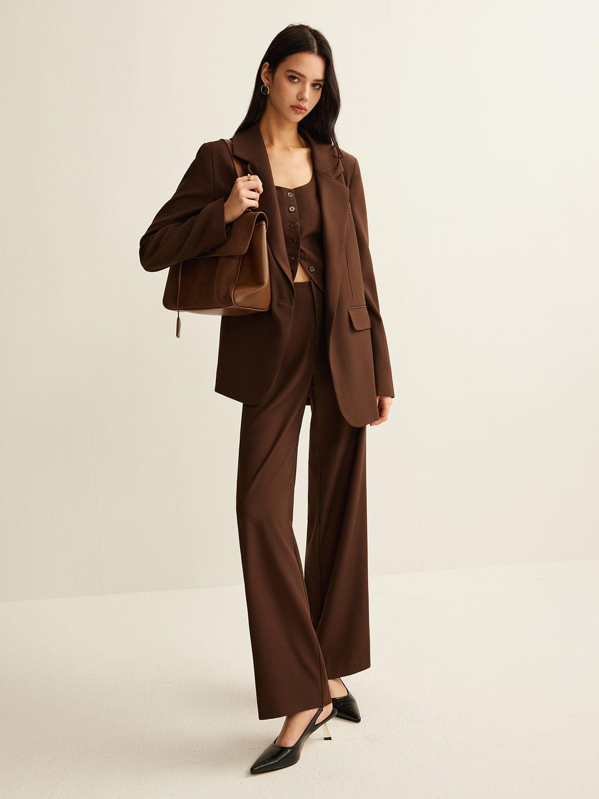 Elegante Dames Pak met Broek Formele Blazer Set