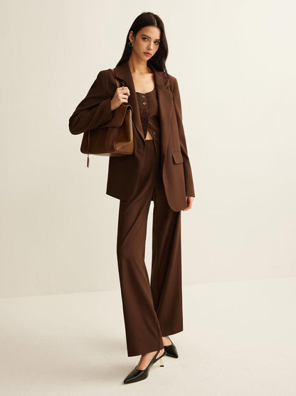 Elegante Dames Pak met Broek Formele Blazer Set