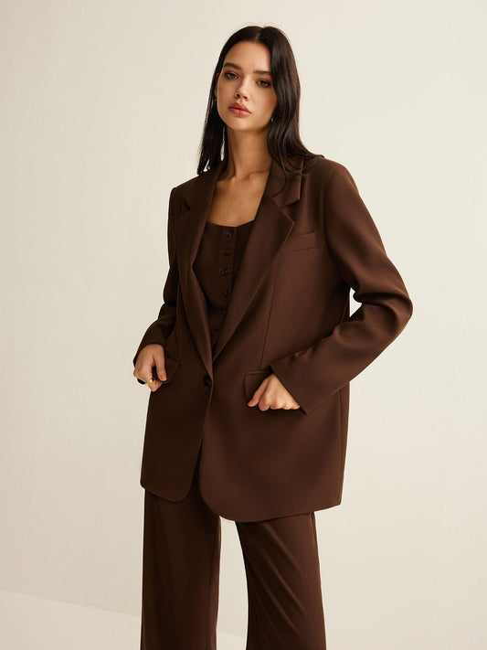 Elegante Dames Pak met Broek Formele Blazer Set