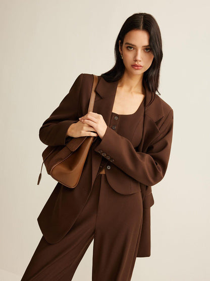 Elegante Dames Pak met Broek Formele Blazer Set