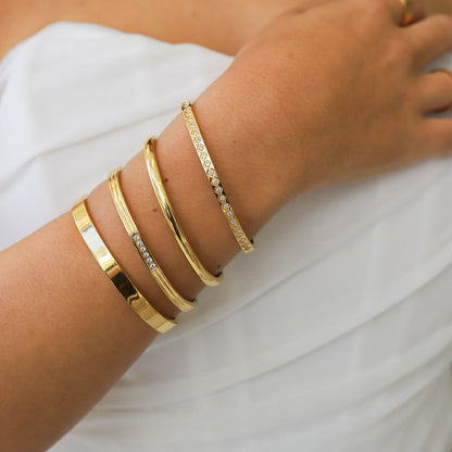 StainlessLuxe - Elegante Gouden Armbandenset voor Vrouwen