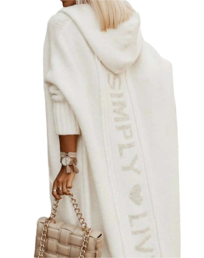 Mathilde - Gebreid oversized vest met capuchon voor dames
