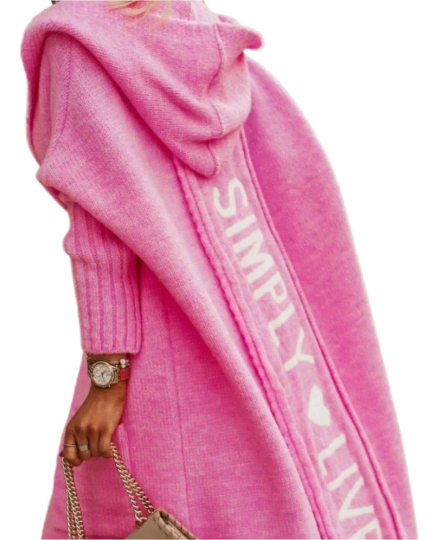 Mathilde - Gebreid oversized vest met capuchon voor dames