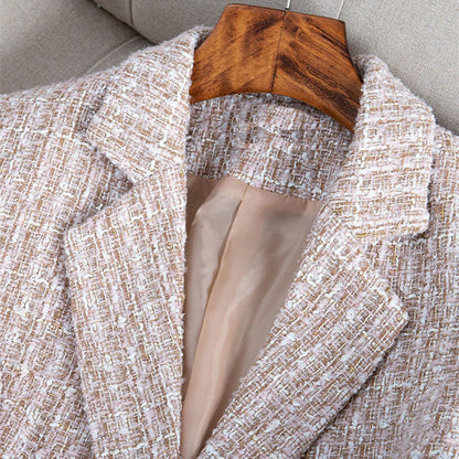 Rafaelle - Tweed blazer met parelmoeren knopen voor dames