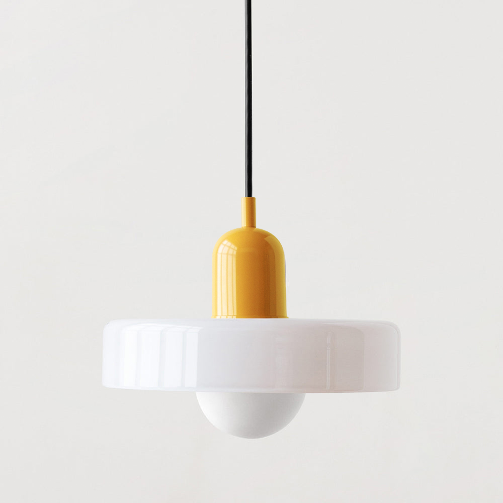 Hanglamp Van Gekleurd Glas In Retro Stijl