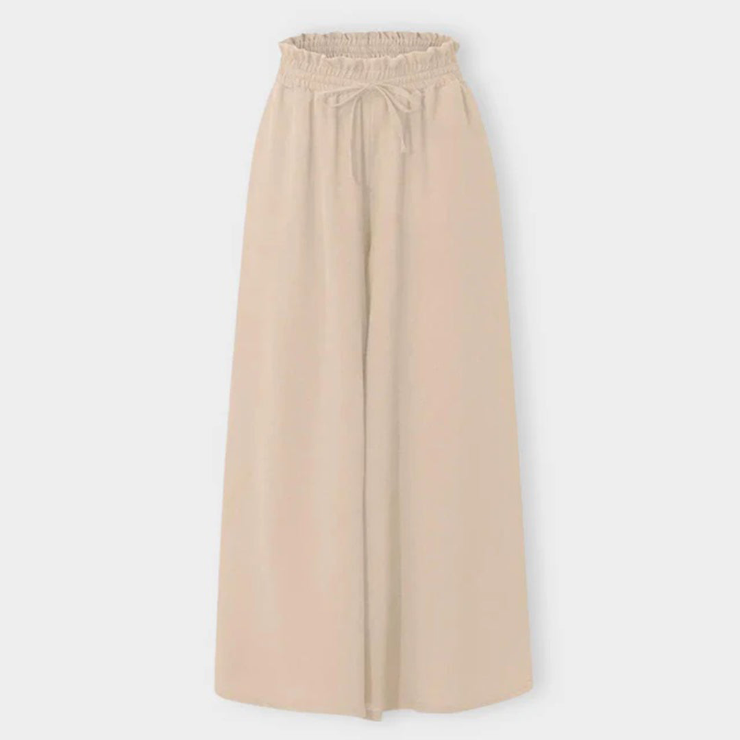 Kasandra – Zwierige Maxi-Rok met Trekkoord Taille en Zijzakken