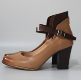 Snejana - Vintage enkellaarsjes met hak voor dames