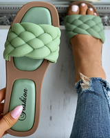 Ivanka - Gevlochten Slip-On Sandalen met Gewatteerde Zool voor Vrouwen