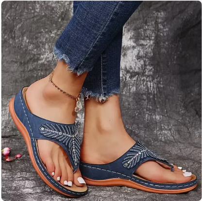 Liana - Orthopedische teenslippers met strasssteentjes