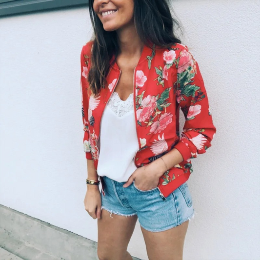 Miriam - Bloemen Bomberjack