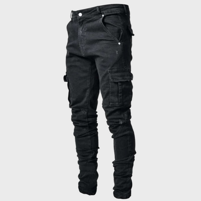 Slim Fit Cargo Jeans met Utility Zakken voor Heren