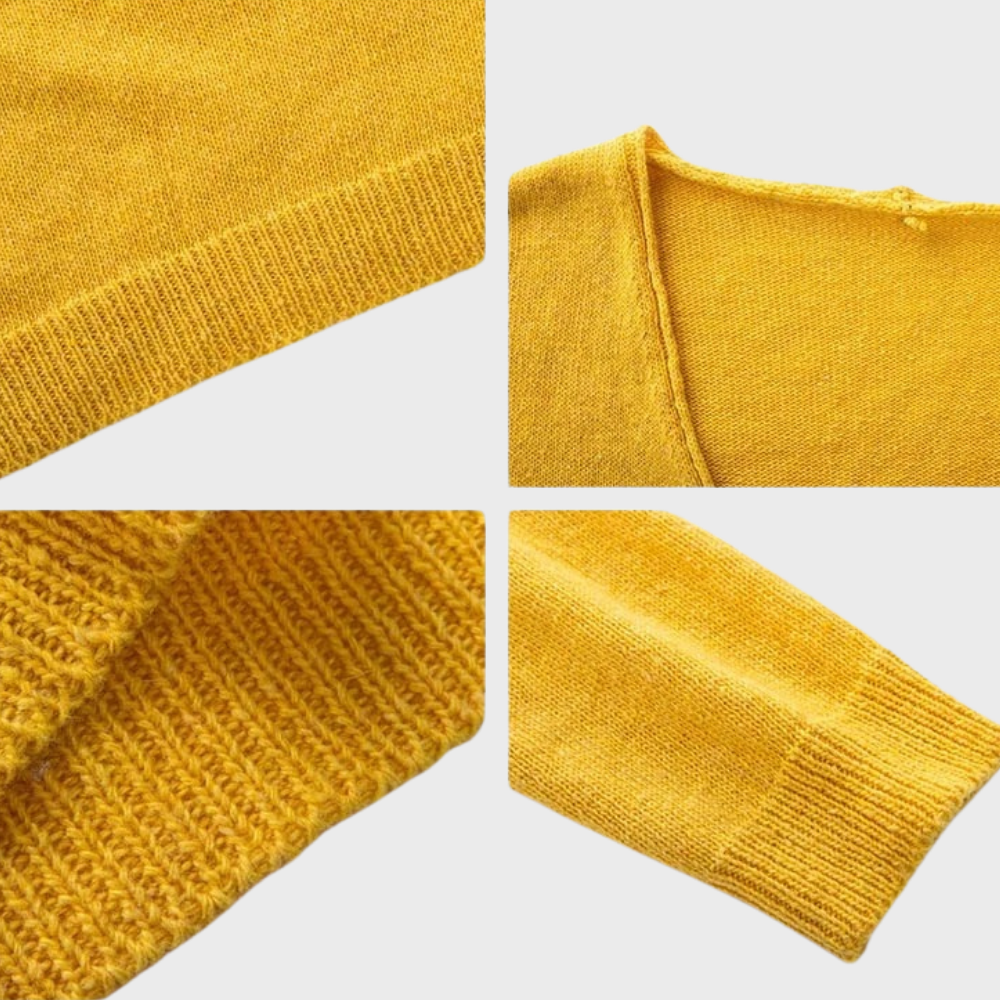 Winterse Elegante Gebreide Trui met V Hals voor Vrouwen