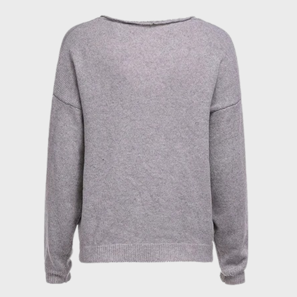 Winterse Elegante Gebreide Trui met V Hals voor Vrouwen