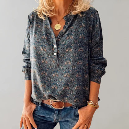 Liva - Vintage stijl blouse met authentieke uitstraling