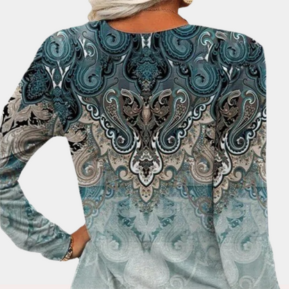 Fleur - Boho Paisley Blouse met kleurverloop voor dames