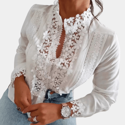 Celia - Blouse met bloemendetails voor dames