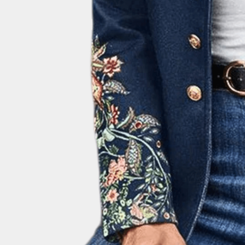 Nuria - Blazer met bloemenborduursel voor dames
