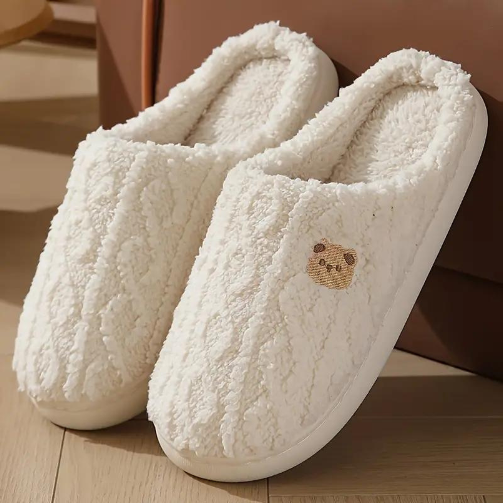 Dames Warme Comfortabele Winterpantoffels Met Leuke Print