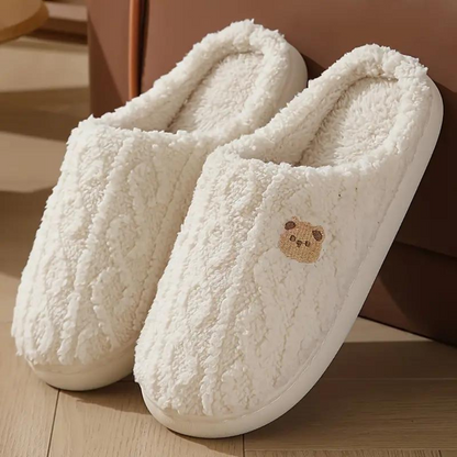 Dames Warme Comfortabele Winterpantoffels Met Leuke Print