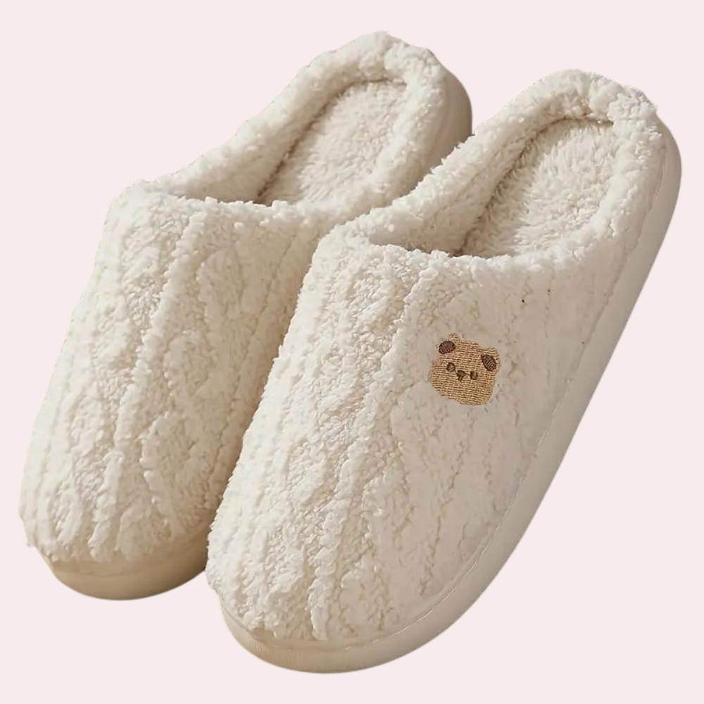 Dames Warme Comfortabele Winterpantoffels Met Leuke Print