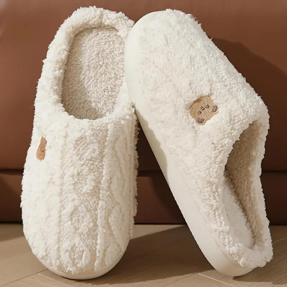 Dames Warme Comfortabele Winterpantoffels Met Leuke Print