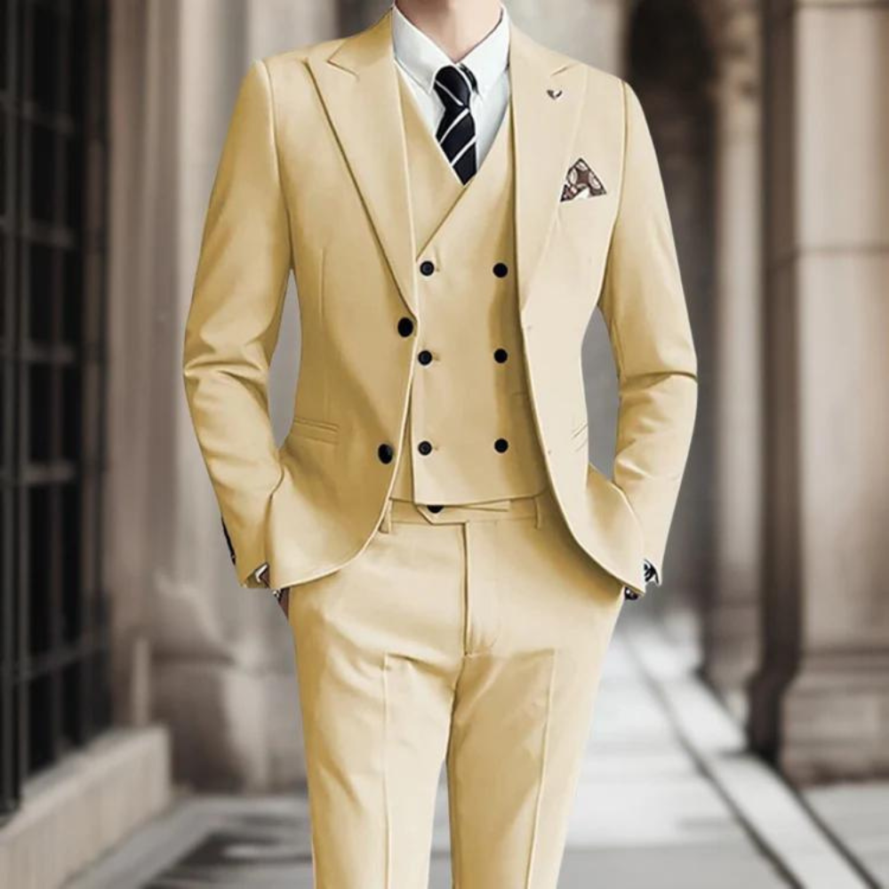Herenpak 3-delig Suit Set Slim Fit met voor Bruiloft en Zakelijk