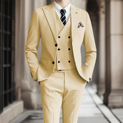 Herenpak 3-delig Suit Set Slim Fit met voor Bruiloft en Zakelijk