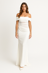 Lara - Avondjurk met Off-Shoulder Design en Transparante Taille