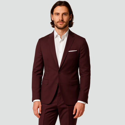 Elegante Heren Pak met Luxe Blazer en Pantalon Slim Fit