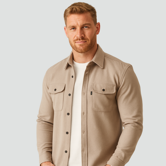 Stijlvolle Heren Overshirt met Praktische Borstzakken