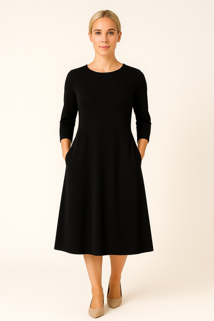 Elegante Zwarte Dames Gala Jurk Avond